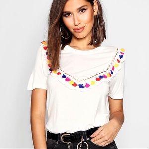 Brave Soul White Shirt with Tassles
